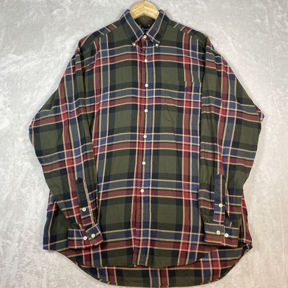 Ralph Lauren Shirt Mens‎ Large Blaire Button Down Plaid Long Sleeve Multicolor - Picture 1 of 7
